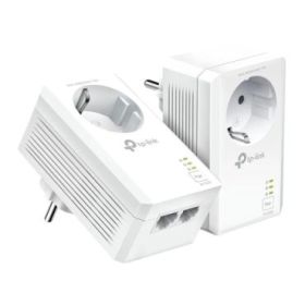 TP-Link TL-PA7027P KIT Pack de 2 Adaptadores Powerline - Velocidad hasta 1Gbps - Cobertura hasta 300m - Toma de Corriente Integr