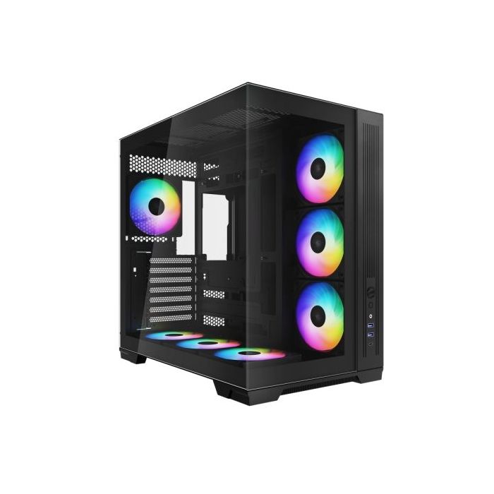 Sama V52 Caja Torre ATX - Lateral Cristal Templado  - 2 x USB-A 3.0, USB-C 3.2 - 1 x Audio + Micro - 7 Ventiladores ARGB - Color