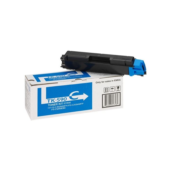 Kyocera TK590 Cyan Cartucho de Toner Original - 1T02KVCNL0/TK590C