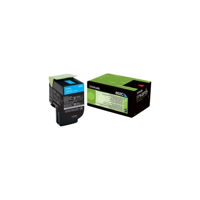 Lexmark CX310/CX410/CX510 Cyan Cartucho de Toner Original - 80C20C0/802C