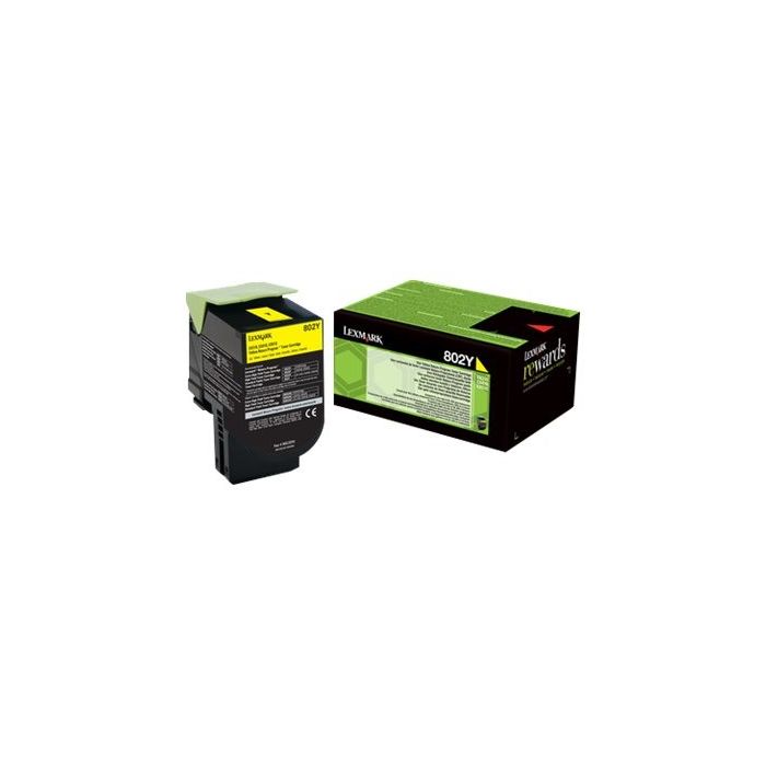 Lexmark CX310/CX410/CX510 Amarillo Cartucho de Toner Original - 80C20Y0/802Y