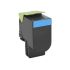 Lexmark CX410/CX510 Cyan Cartucho de Toner Original - 80C2HC0/80C2HCE/802HC