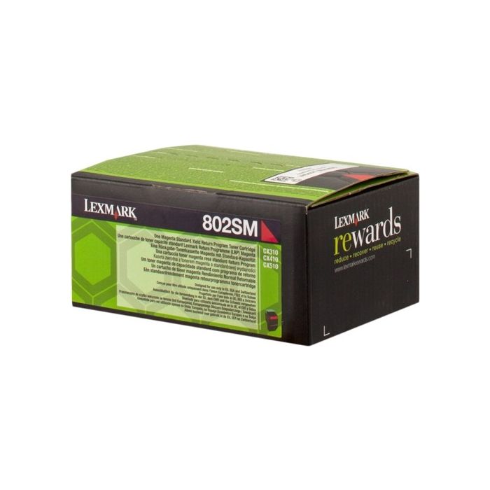 Lexmark CX310/CX410/CX510 Magenta Cartucho de Toner Original - 80C2SM0/80C2SME/802SM