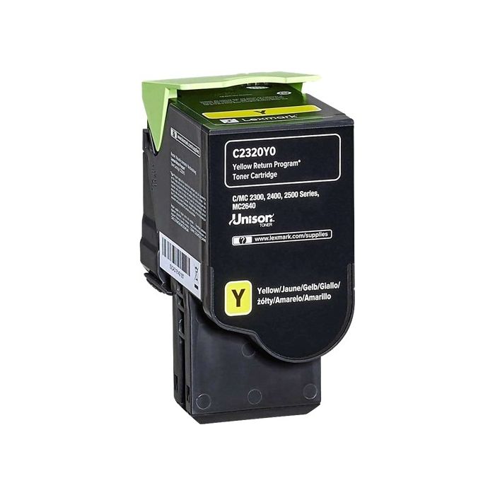 Lexmark C2325/C2425/C2535/MC2325/MC2425/MC2535/MC2640 Amarillo Cartucho de Toner Original - C2320Y0