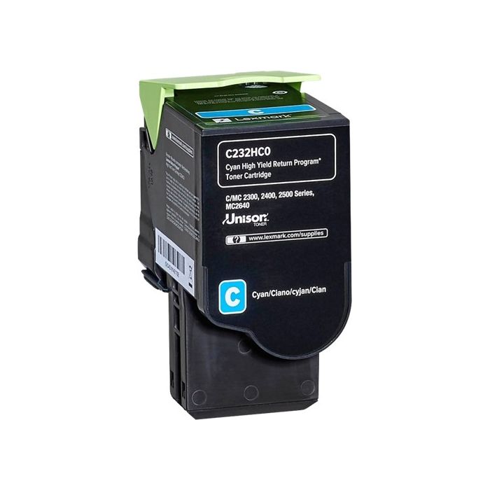 Lexmark C2325/C2425/C2535/MC2325/MC2425/MC2535/MC2640 Cyan Cartucho de Toner Original - C232HC0