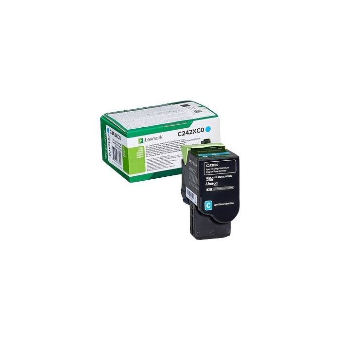 Lexmark C2425/C2535/MC2425/MC2535/MC2640 Cyan Cartucho de Toner Original - C242XC0