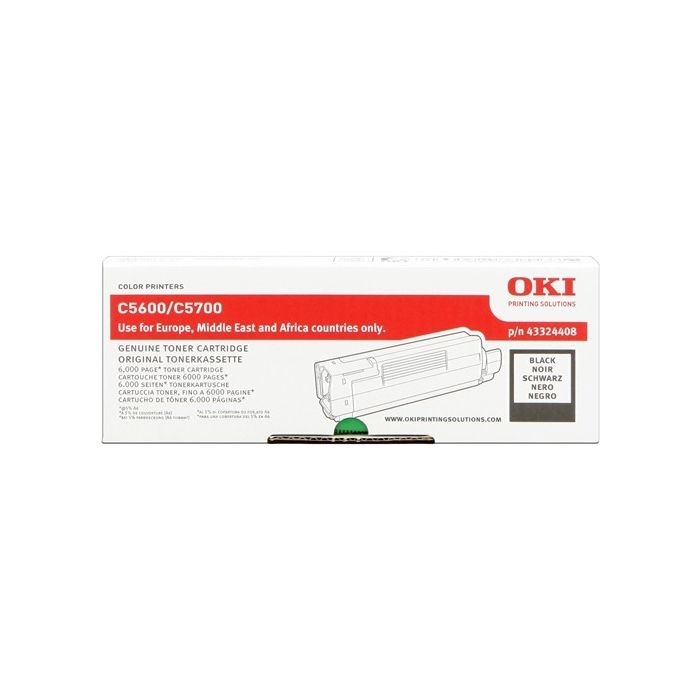 OKI C5600/C5700 Negro Cartucho de Toner Original - 43324408