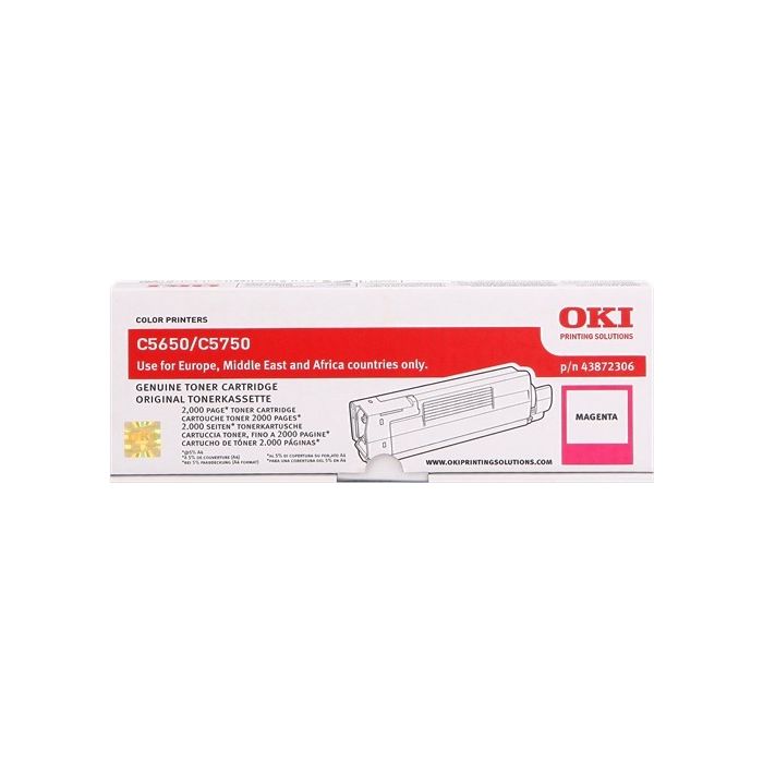 OKI C5650/C5750 Magenta Cartucho de Toner Original - 43872306
