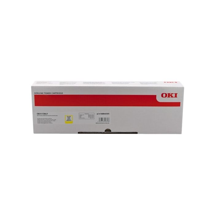 OKI C831/C841 Amarillo Cartucho de Toner Original - 44844505