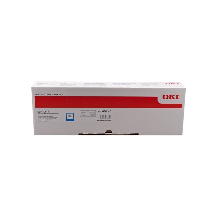 OKI C831/C841 Cyan Cartucho de Toner Original - 44844507