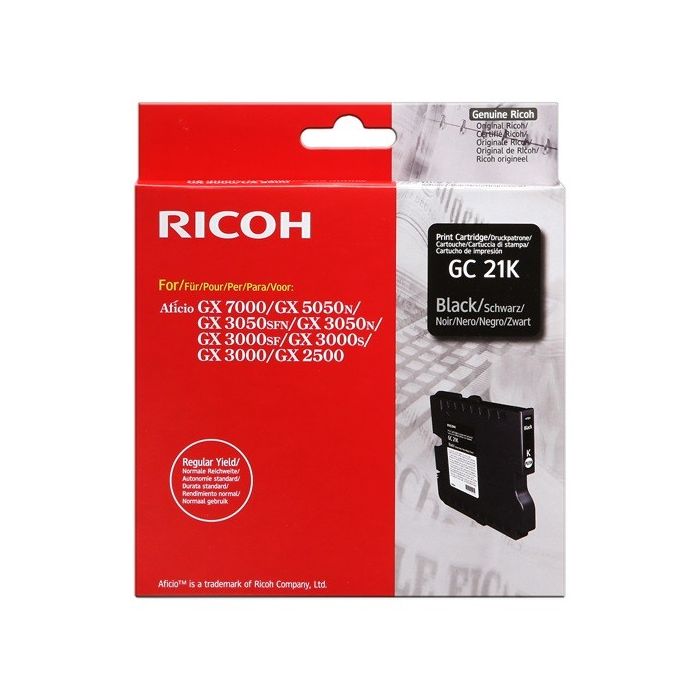 Ricoh GC21K Negro Cartucho de Gel Original - 405532
