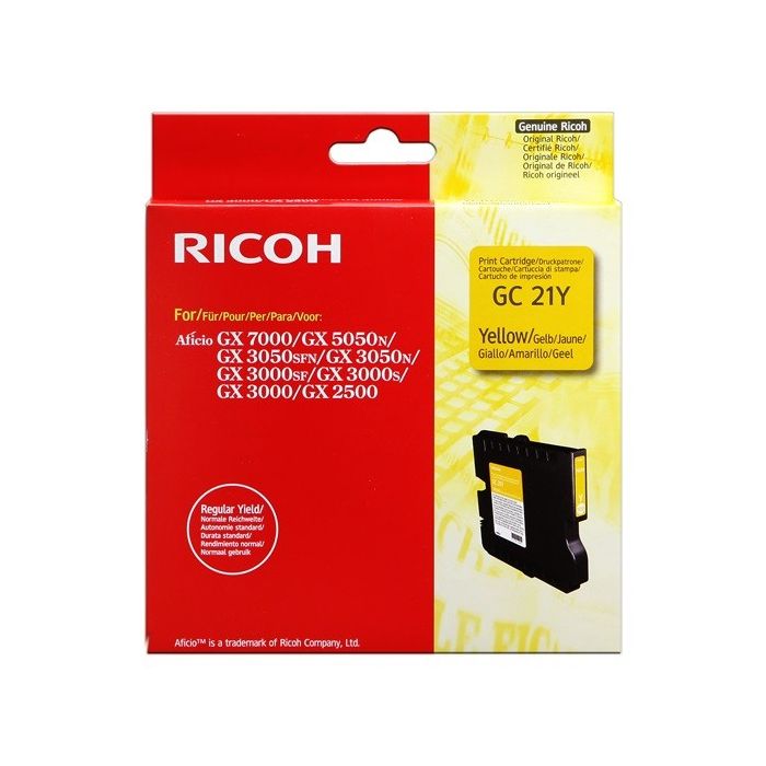 Ricoh GC21Y Amarillo Cartucho de Gel Original - 405535