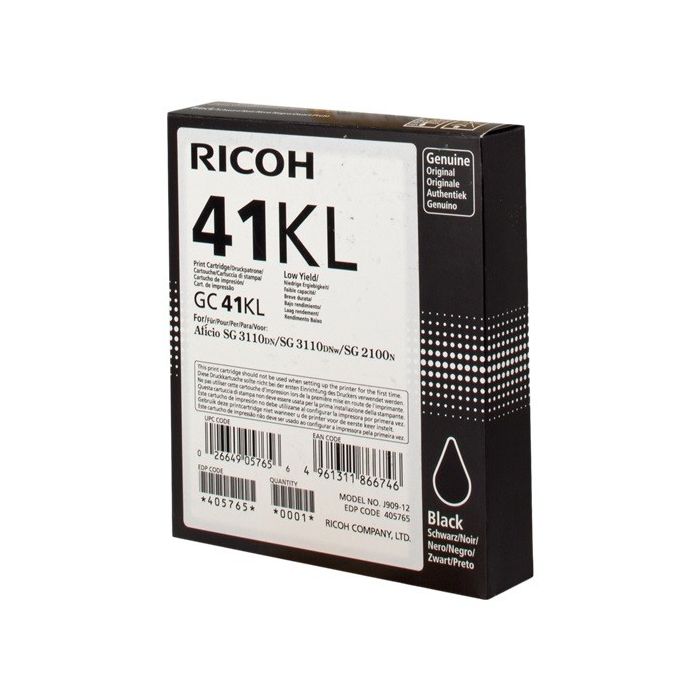 Ricoh GC41KL Negro Cartucho de Gel Original - 405765
