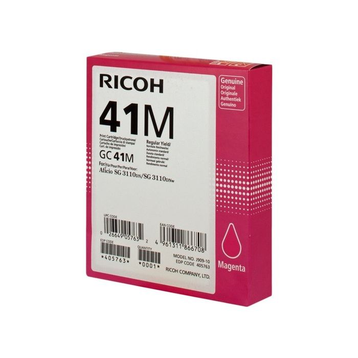 Ricoh GC41 Magenta Cartucho de Gel Original - 405763