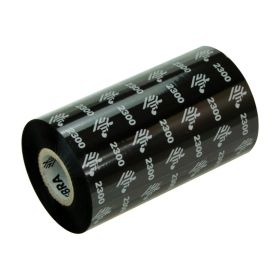 Zebra ZipShip 2300 Pack de 12 Cintas de Transferencia Termica Original - Cintas de Cera - Nucleo 12.7mm, Ancho 84mm, Longitud 7