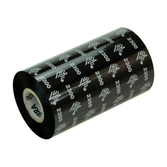 Zebra ZipShip 2300 Pack de 12 Cintas de Transferencia Termica Original - Cintas de Cera - Nucleo 12.7mm, Ancho 84mm, Longitud 7
