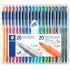 Staedtler Triplus Pack de 20 Rotuladores de Punta Fina 0.3mm + 20 Rotuladores de Punta Fibra 1mm - Capuchon con Clip - Colores Surtidos