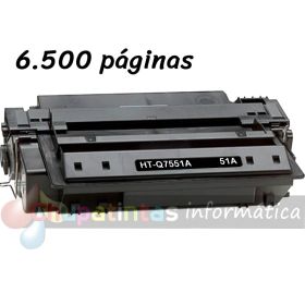 HP Q7551A Negro Cartucho de Tóner Genérico - Reemplaza 51A-1