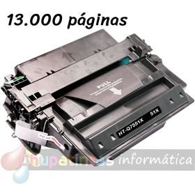 HP Q7551X Negro Cartucho de Tóner Genérico - Reemplaza 51X-1