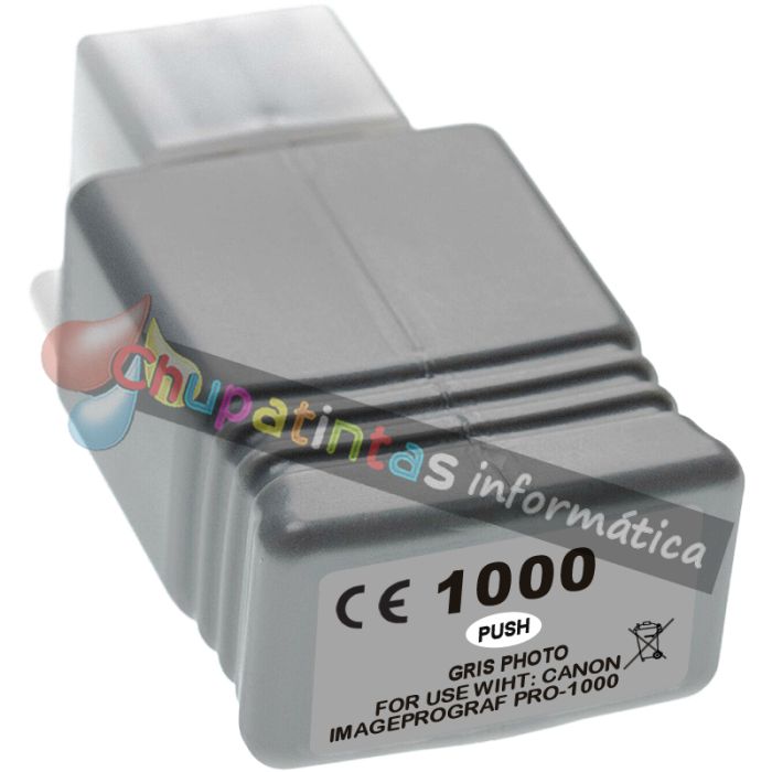 Canon PFI1000 Gris Photo Cartucho de Tinta Pigmentada Genérico - Reemplaza PFI1000PGY/0553C001