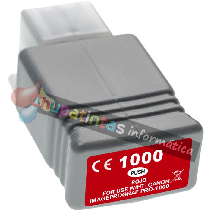 Canon PFI1000 Rojo Cartucho de Tinta Pigmentada Generico - Reemplaza PFI1000R/0554C001