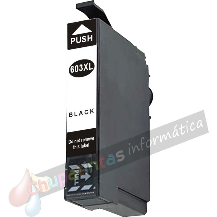 Epson 603XL Negro Cartucho de Tinta Genérico - Reemplaza C13T03A14010/C13T03U14010 - diseño patentado