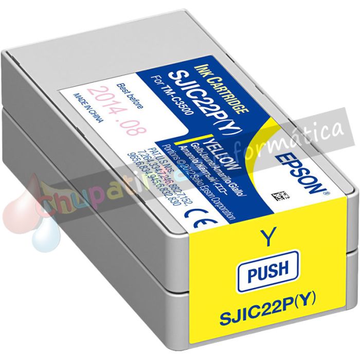 Epson SJIC22P Amarillo Cartucho de Tinta Original - C33S020604/SJIC22P(Y)