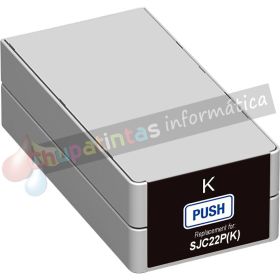 Epson SJIC22P Negro Cartucho de Tinta Pigmentada Genérico - Reemplaza C33S020601/SJIC22P(K)