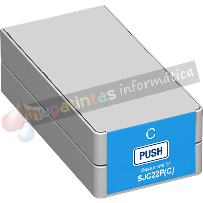 Epson SJIC22P Cyan Cartucho de Tinta Pigmentada Genérico - Reemplaza C33S020602/SJIC22P(C)