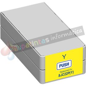 Epson SJIC22P Amarillo Cartucho de Tinta Pigmentada Genérico - Reemplaza C33S020604/SJIC22P(Y)