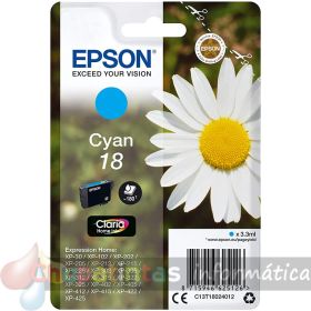 Epson T1802 (18) Cyan Cartucho de Tinta Original - C13T18024012