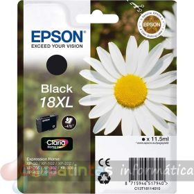 Epson T1811 (18XL) Negro Cartucho de Tinta Original - C13T18114012