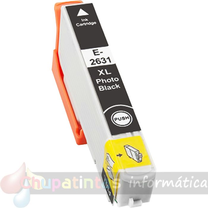 Epson T2631/T2611 (26XL) Negro Foto Cartucho de Tinta Genérico - Reemplaza C13T26314012/C13T26114012