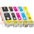 Epson T2636 (26XL) Pack de 5 Cartuchos de Tinta Genéricos: T2621+T2631+T2632+T2633+T2634