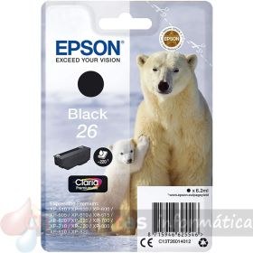 Epson T2601 (26) Negro Cartucho de Tinta Original - C13T26014012