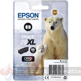 Epson T2631 (26XL) Negro Photo Cartucho de Tinta Original - C13T26314012