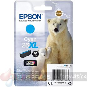 Epson T2632 (26XL) Cian Cartucho de Tinta Original - C13T26324012