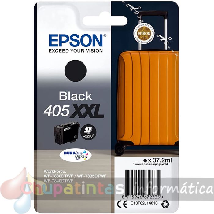 Epson 405XXL Negro Cartucho de Tinta Original - C13T02J14010