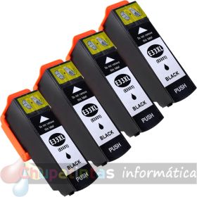 Epson T3351/T3331 V2 (33XL) Negro Pack Ahorro 4 Cartuchos de Tinta Genéricos-1
