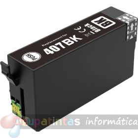Epson 407 Negro Cartucho de Tinta Genérico - Reemplaza C13T07U140