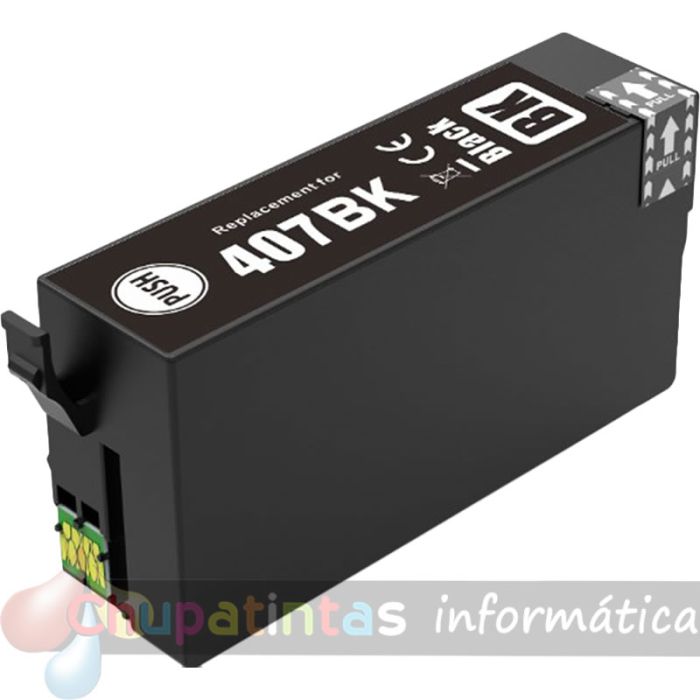 Epson 407 Negro Cartucho de Tinta Genérico - Reemplaza C13T07U140