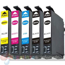 Epson 502XL Pack de 5 Cartuchos de Tinta Genéricos