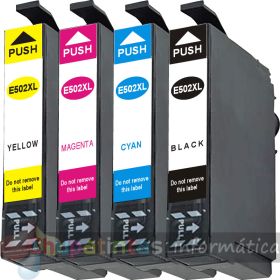Epson 502XL Pack de 4 Cartuchos de Tinta Genéricos