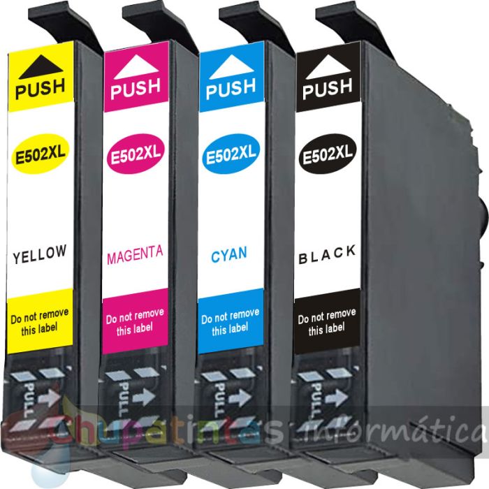 Epson 502XL Pack de 4 Cartuchos de Tinta Genéricos