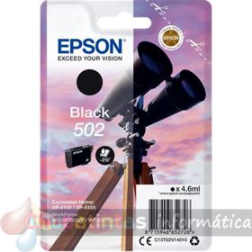 Epson 502 Negro Cartucho de Tinta Original - C13T02V14010