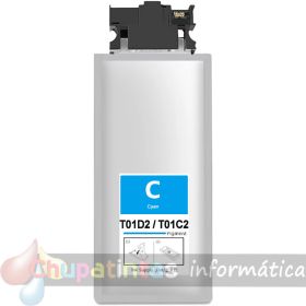 Epson T01D2/T01C2 Cyan Cartucho de Tinta Pigmentada Genérico - Reemplaza C13T01D200/C13T01C200