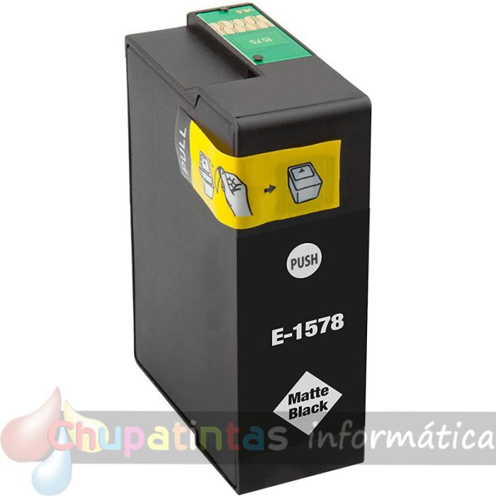 Epson T1578 Negro Mate Cartucho de Tinta Pigmentada Genérico - Reemplaza C13T15784010