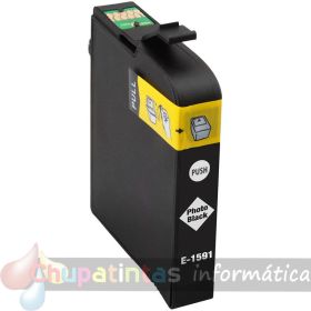 Epson T1591 Negro Photo Cartucho de Tinta Pigmentada Genérico - Reemplaza C13T15914010