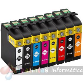 EPSON T159-Series Pack de 8 Cartuchos de Tinta Genéricos