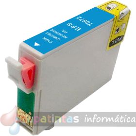 Epson T0872 Cian Cartucho de Tinta Genérico - Reemplaza C13T08724010